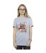Disney Womens/Ladies Lilo And Stitch Ohana Orange Hibiscus Cotton Boyfriend T-Shirt (Gris sportif) - UTBI30222-2