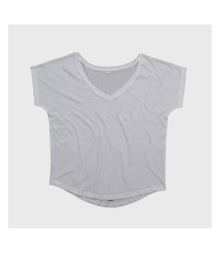 Mantis Womens/Ladies Loose Fit V Neck T-Shirt (White) - UTPC3218