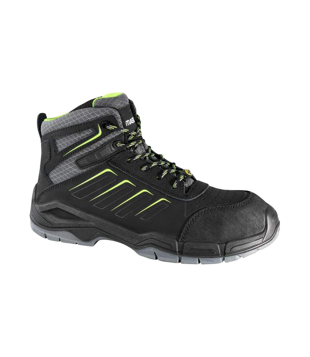 Womens/ladies Footwear Fit Bimberi Peak Coated Leather Safety Boots Black Mascot-1
