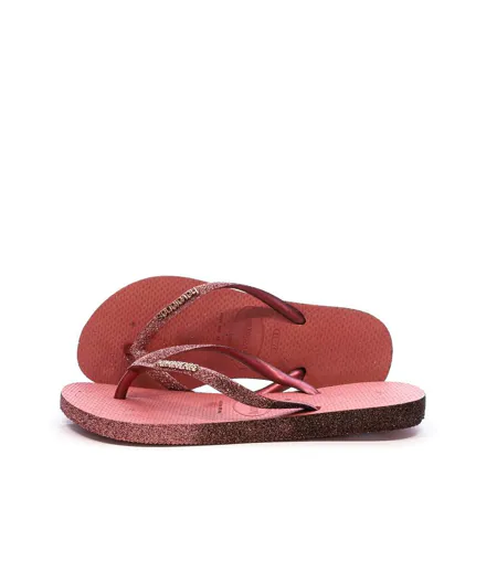 Tongs rose femme havaianas slim sparkle