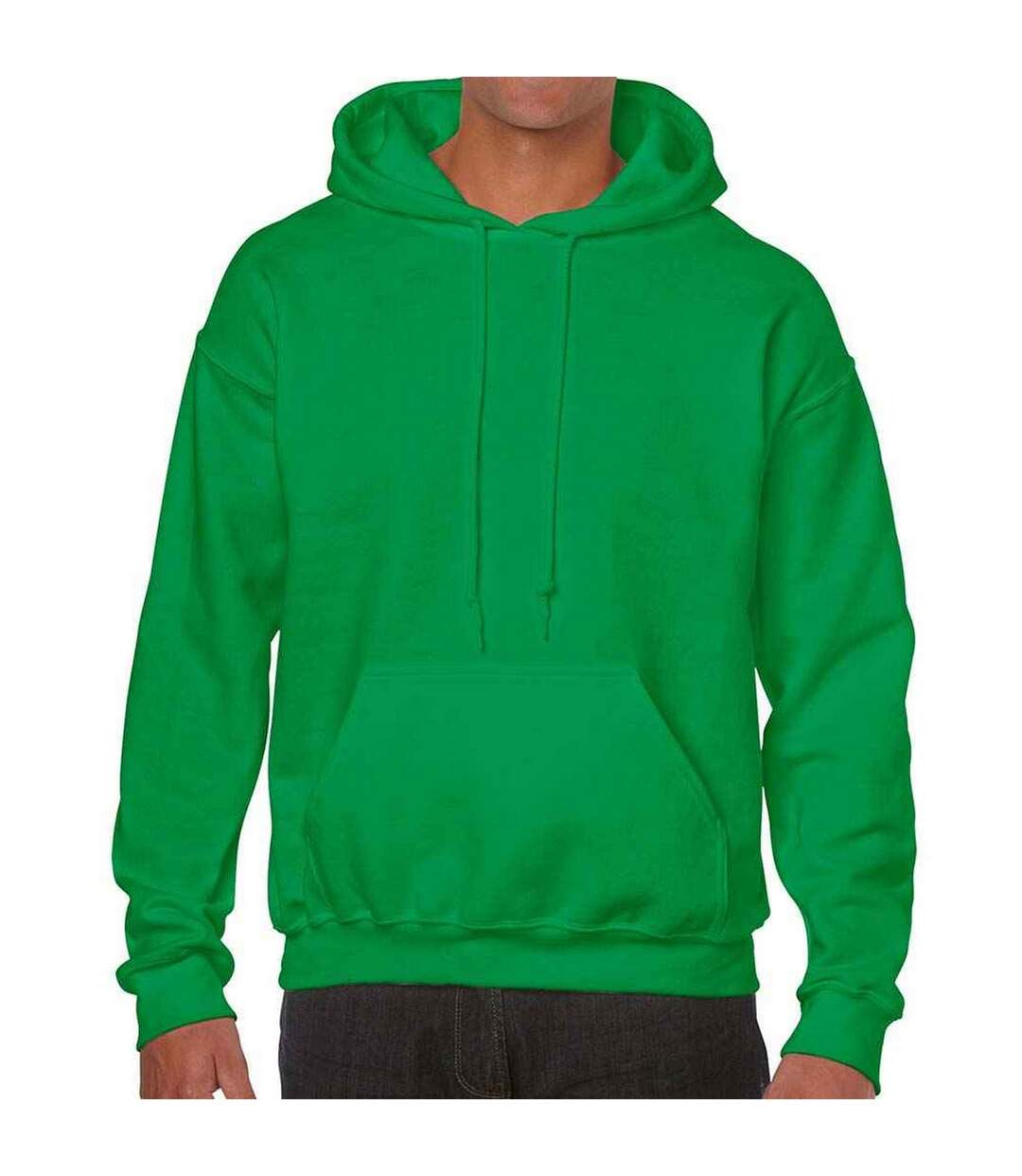 Sweat à capuche adulte vert vif Gildan-1