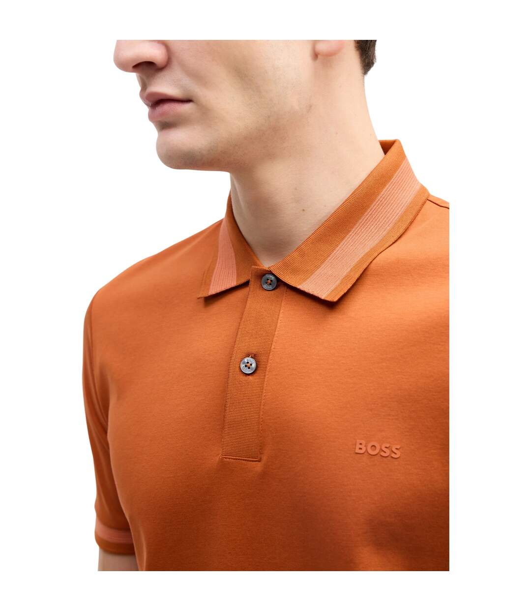 Polo Manches Courtes Hbb Phillipson Homme Orange Foncé Boss-4