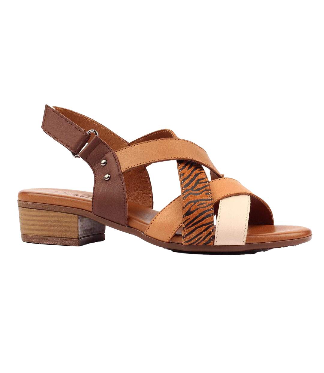 Sandales Oprah Femme Brun Clair Lunar-1