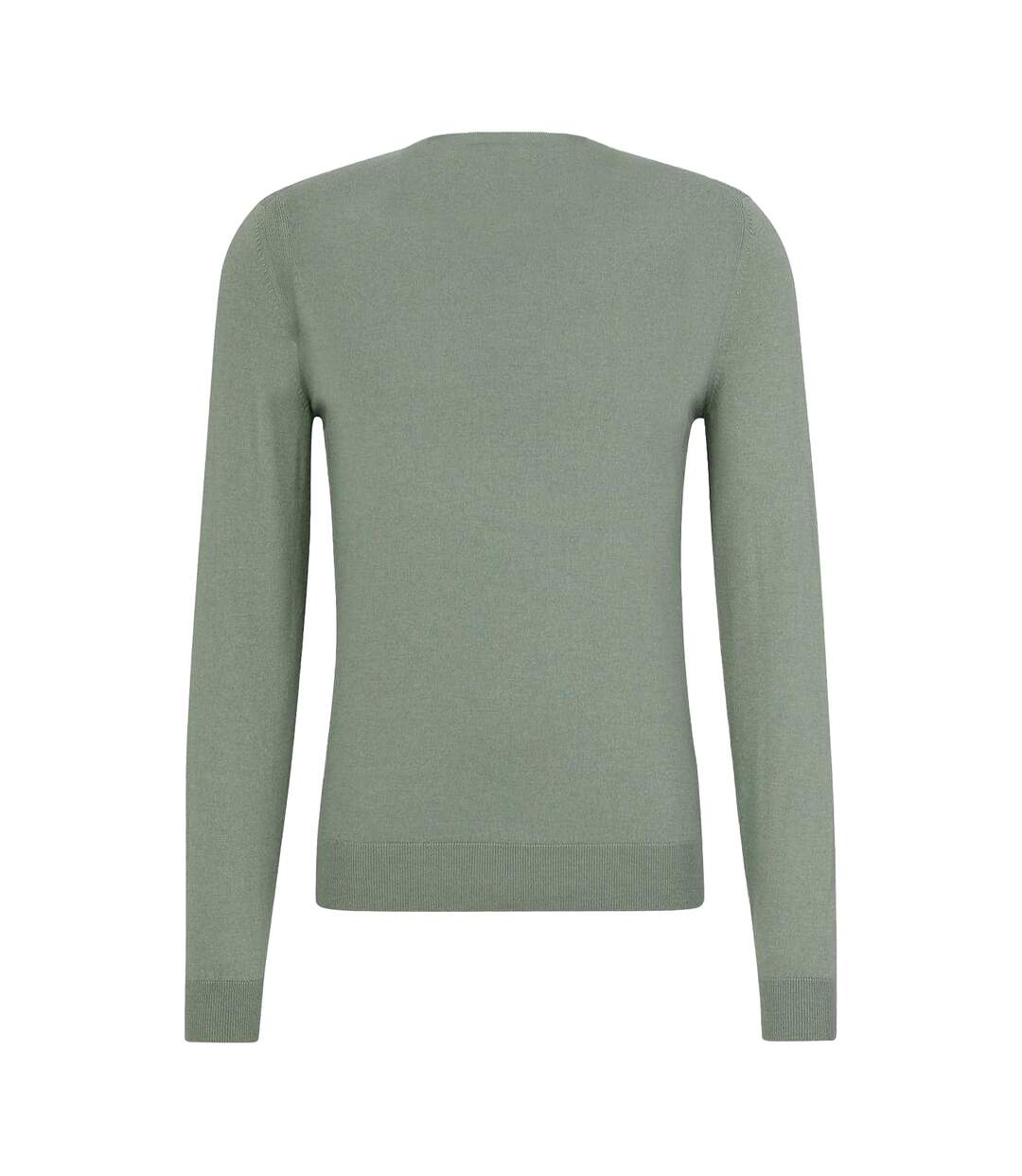 Mens Ribbed Sweater Top Light Green Boss-2