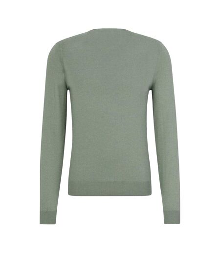 Mens Ribbed Sweater Top Light Green Boss