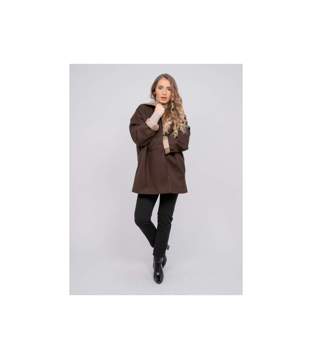 Manteau capuche doublure carreaux ULEZ - Dona X Lisa-4