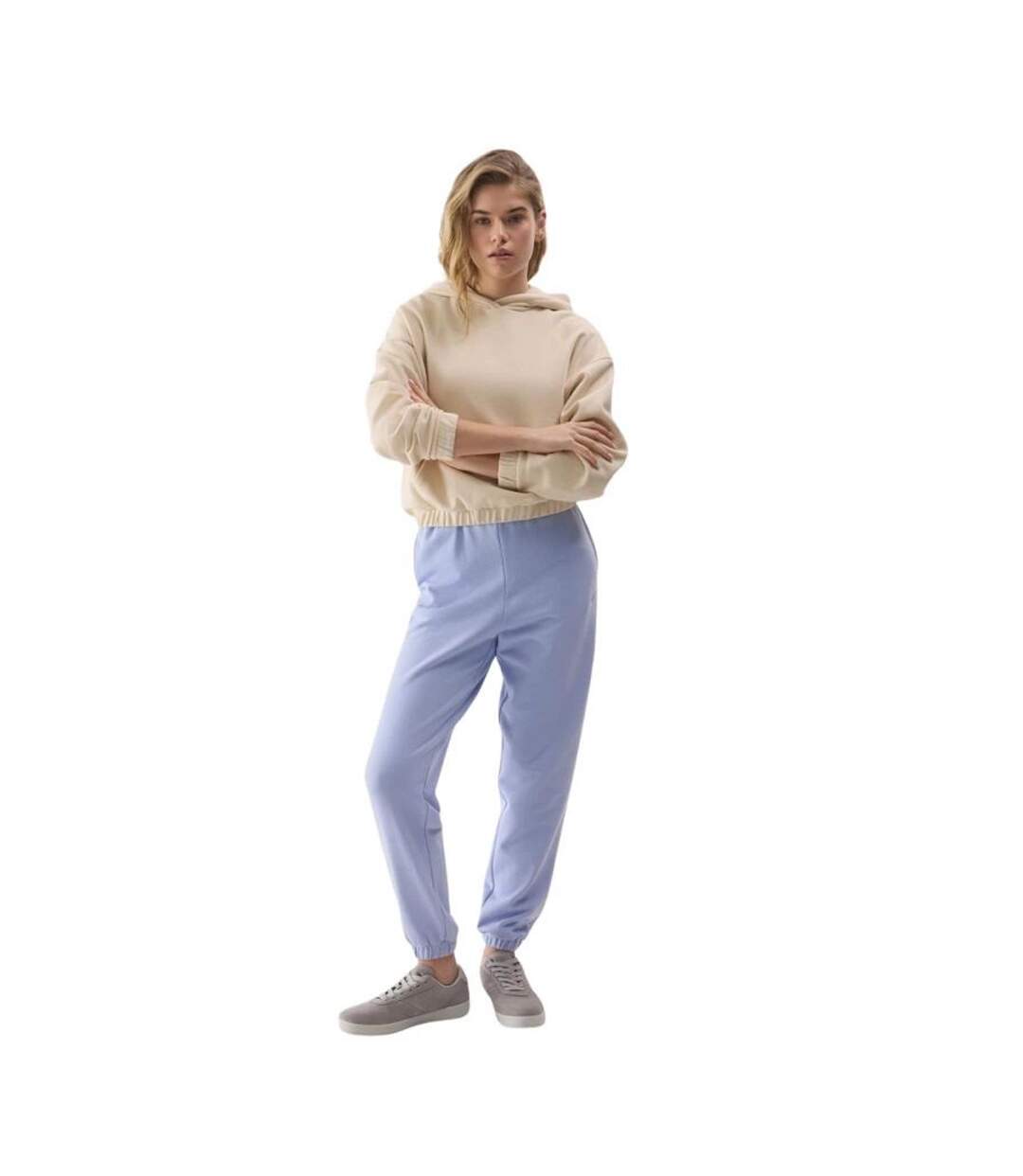 Sweat À Capuche F1057 Femme Crème 4F-1
