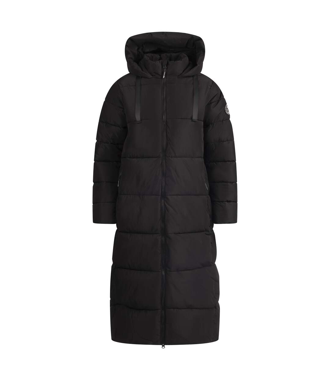 Doudoune Matelassée Longue Et Unie À Capuche Shayla Femme Noir Trespass-1