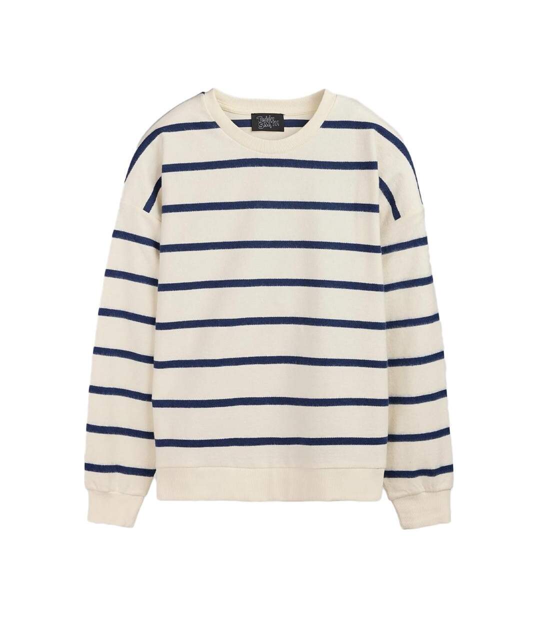 Sweat blanc/marine femme teddy smith andy - l-1