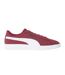 Mens Smash 3.0 Synthetic Nubuck Low Flat Trainers Burgundy White Puma-1