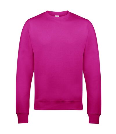 AWDis Just Hoods AWDis Unisex Crew Neck Plain Sweatshirt (280 GSM) (Hot Pink)