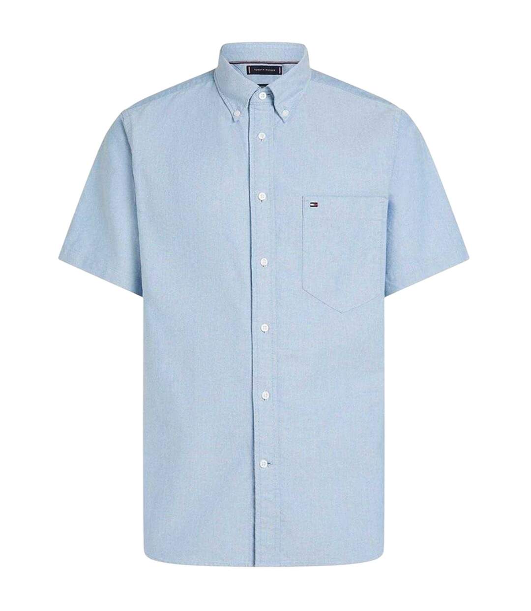 Mens Oxford Short-sleeved Shirt Blue Tommy Hilfiger-2