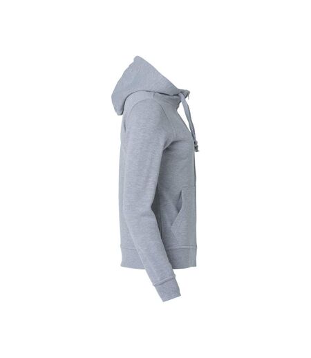 Clique Womens/Ladies Plain Full Zip Hoodie (Gray Melange)