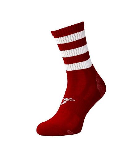 Chaussettes de football pro adulte rouge / blanc Precision