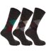 Mens Traditional Argyle Pattern Non Elastic Lambs Wool Blend Socks (Pack Of 3) (Shades of Grey) - UTMB276