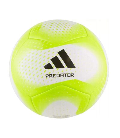 Ballon blanc/jaune fluo adidas predator - taille 4