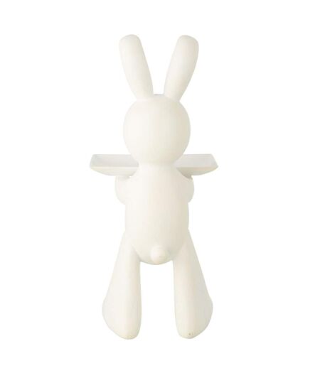 Vide-Poche Statue en Résine Lapin 75cm Blanc