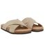 Unisex Adult Peel Open Suede Slides Taupe Bench-4