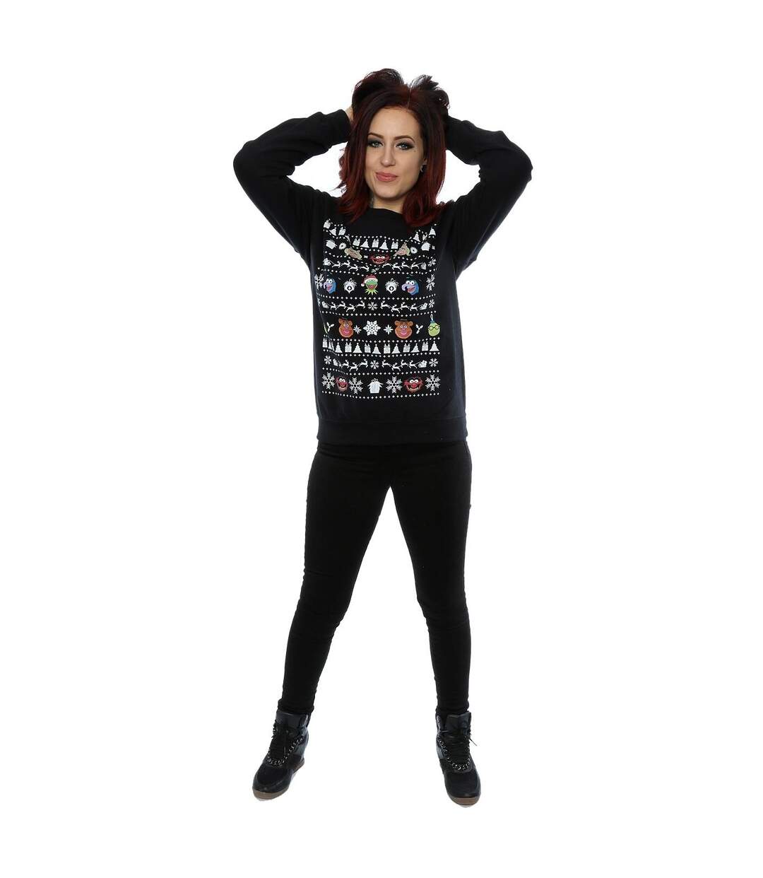 Disney - Sweat THE MUPPETS CHRISTMAS HEADS - Femme (Noir) - UTBI9357-4