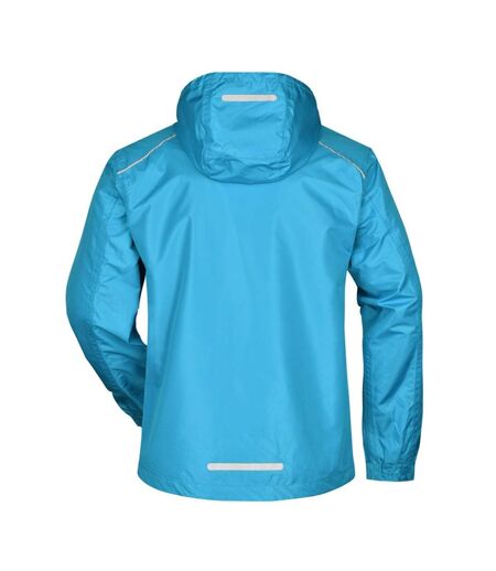 Veste Imperméable Homme Turquoise Vif Gris Foncé James And Nicholson