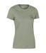 Womens/ladies lake district sunset t-shirt khaki green Mountain Warehouse-3