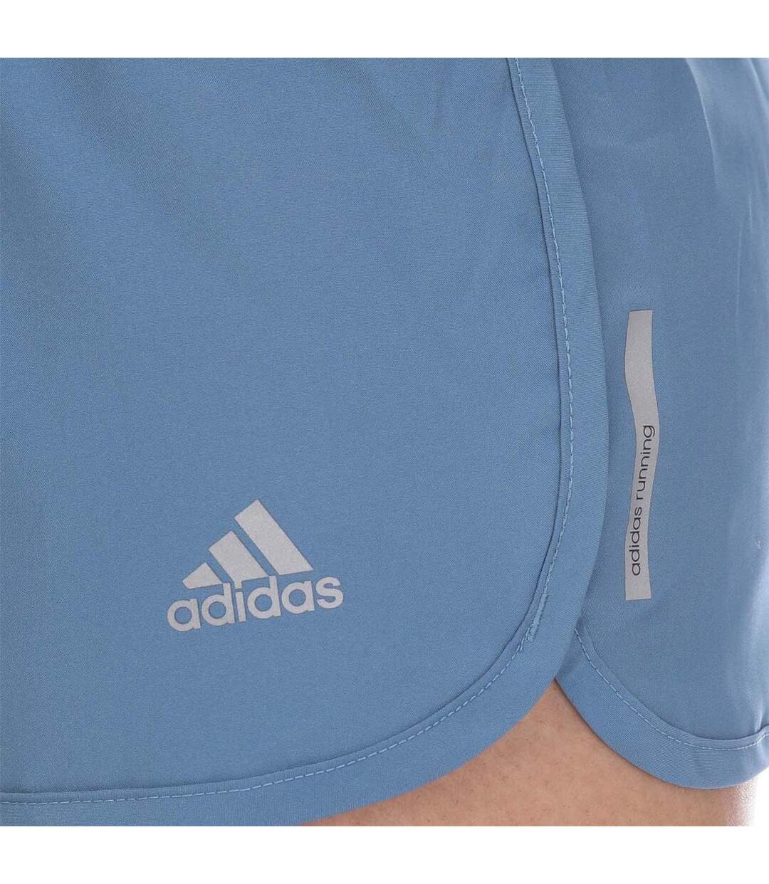 Womens/ladies Running Shorts Blue Adidas-3