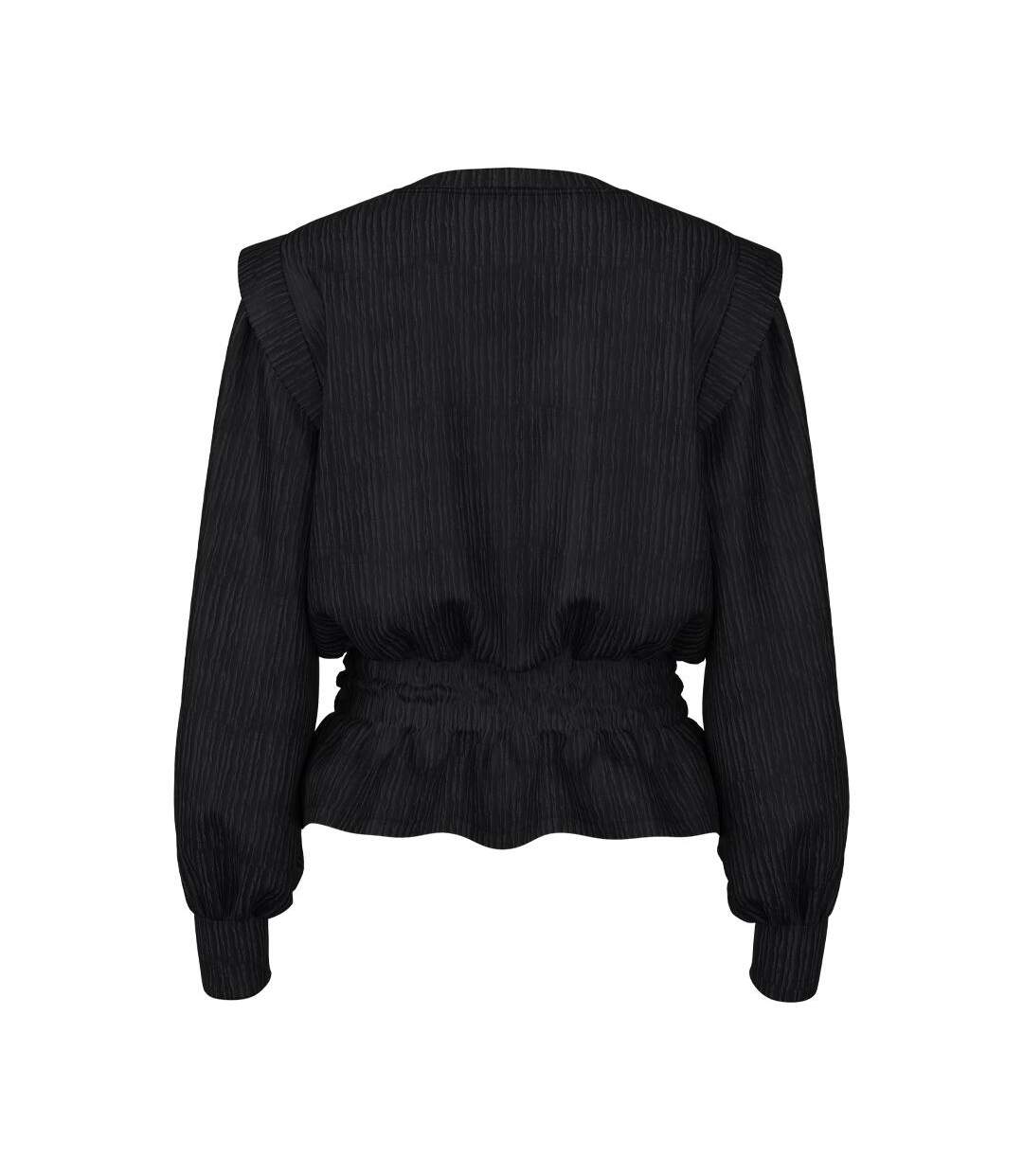 Blouse noir femme pieces nilas-2