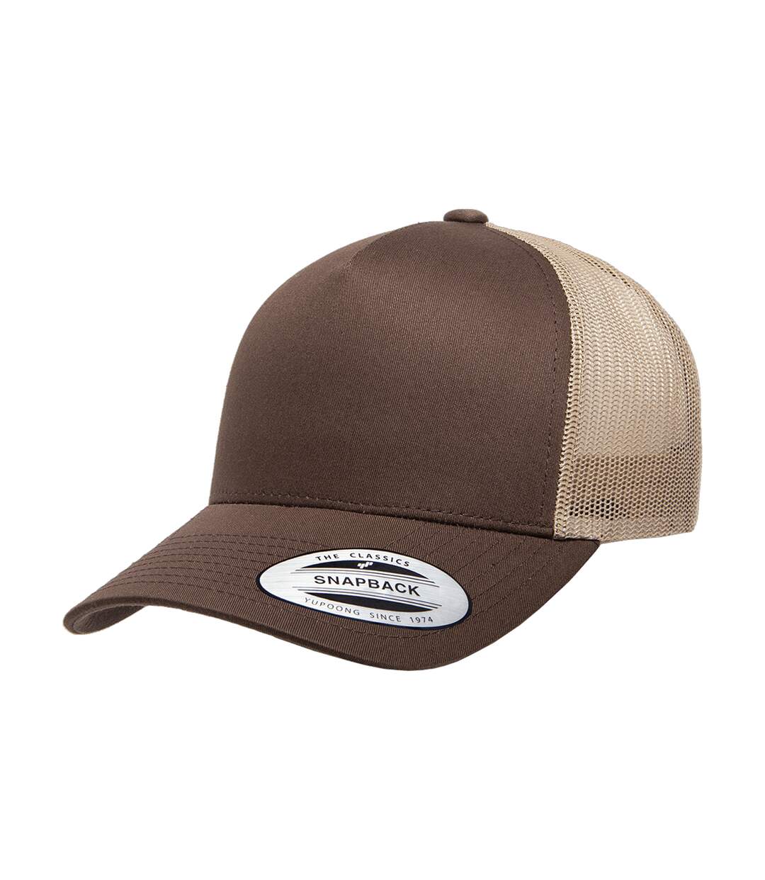 Casquette Trucker Retro Marron Kaki Flexfit-1