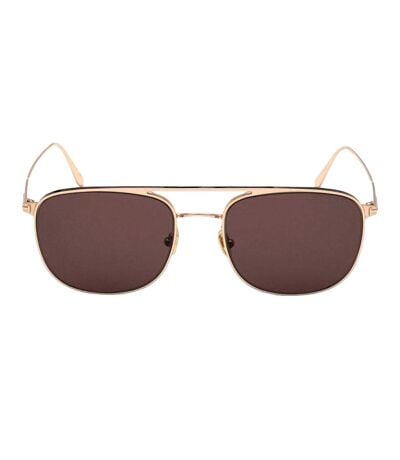 Lunettes De Soleil Motif Brillant Jake Homme Taille Unique Marron Rose Doré Tom Ford