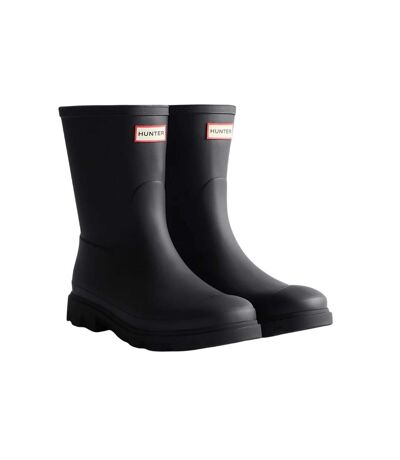 Mens downpour short wellington boots black Hunter