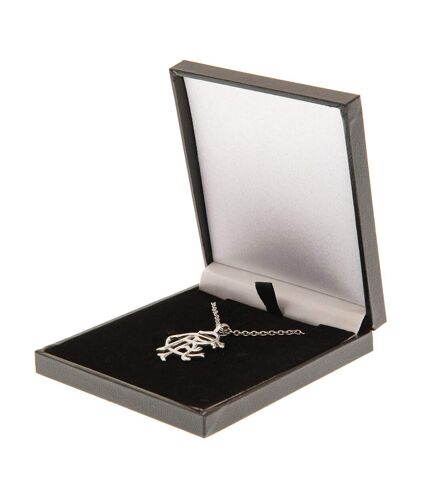 Rangers FC Stainless Steel Scroll Crest Necklace & Pendant (Silver) (One Size) - UTTA11314