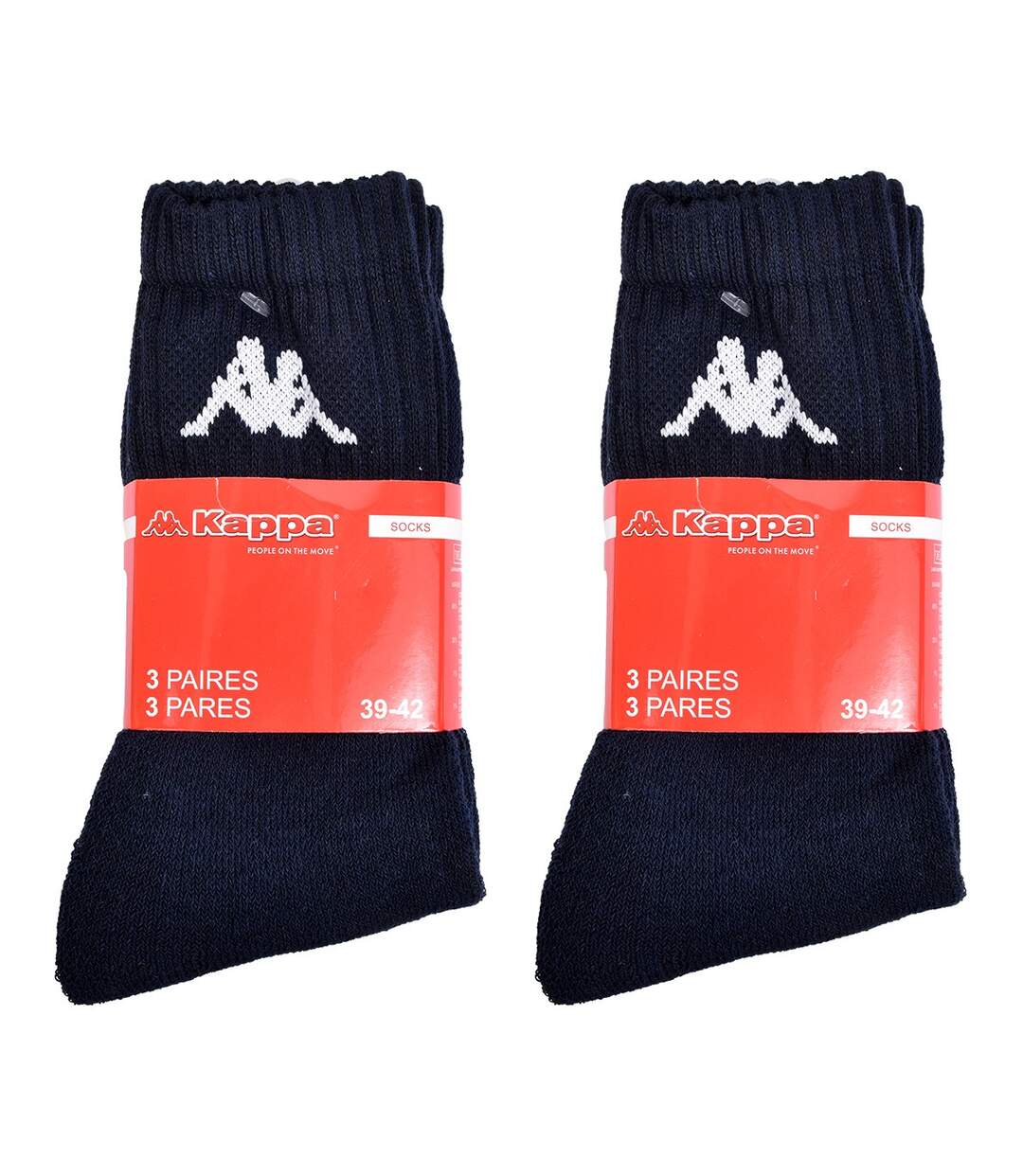 Chaussettes homme KAPPA Modèle Tennis -Assortiment modèles photos selon arrivages- Pack de 6 Paires Tennis KAPPA Marine-2