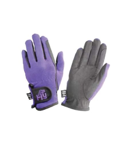 Children/kids Every Day Two Tone Riding Gloves Black Purple Hy5