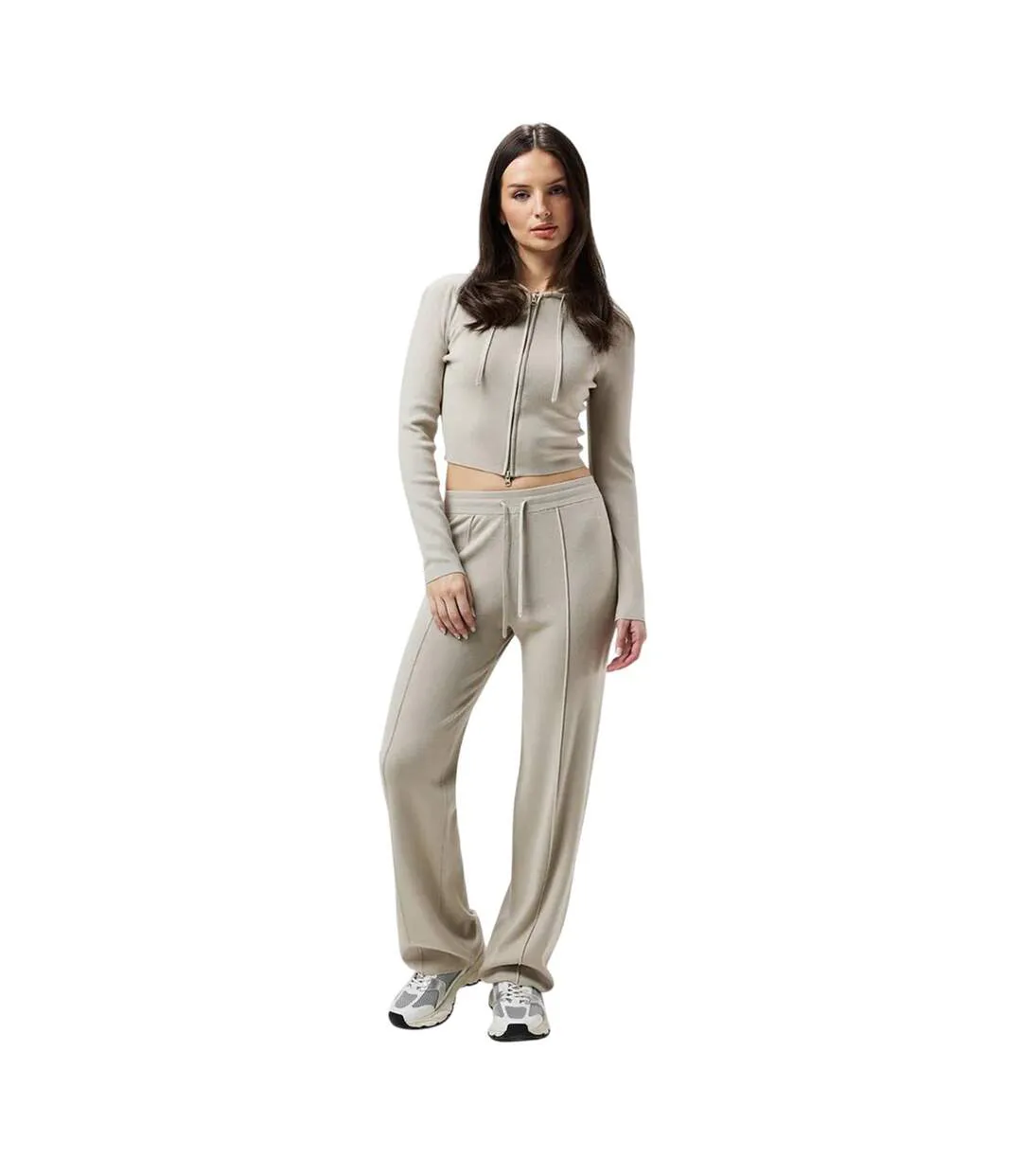 Womens/ladies Pintuck Trousers Stone Jack Wills-1