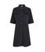 Womens/ladies Denim Shirt Dress Black Noisy May-2