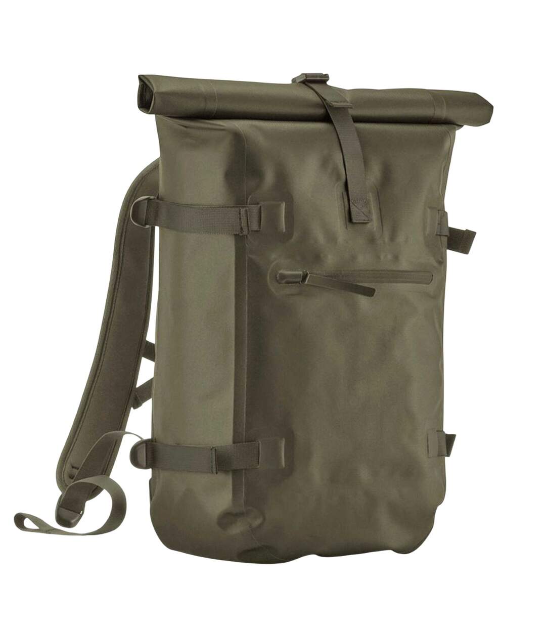 Roll Top Waterproof Backpack One Size Covert Green Quadra-1