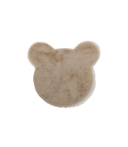 Tapis Déco Enfant Tête d'Ours 60cm Beige