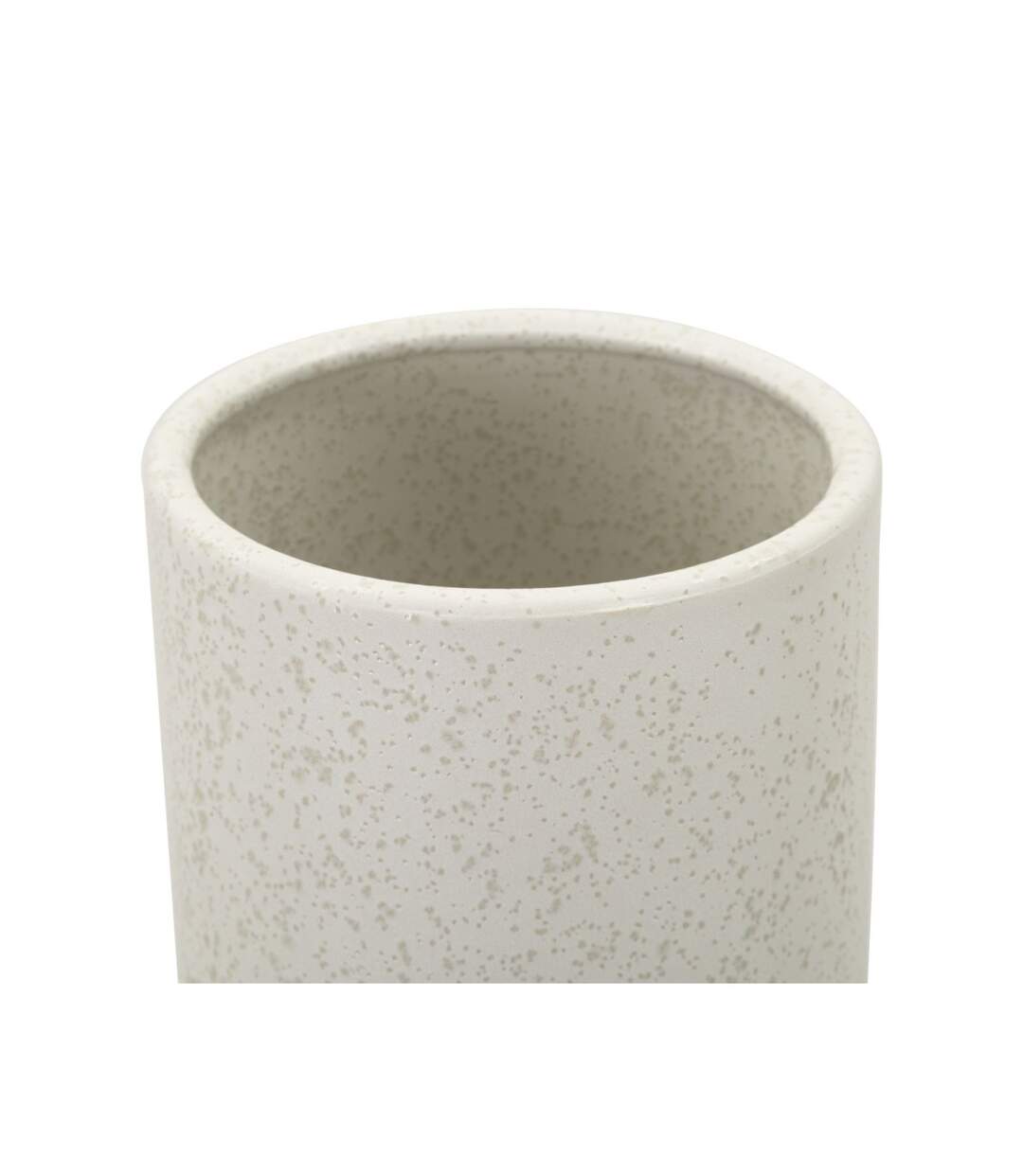 Vase Cylindrique en Céramique Bubbles 41cm Crème-3