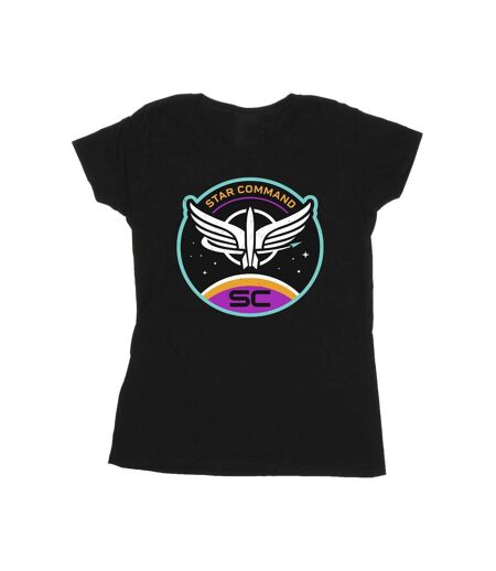 Disney T-shirt en coton Lightyear Star Command Circle Womens/Ladies (Noir) - UTBI28994