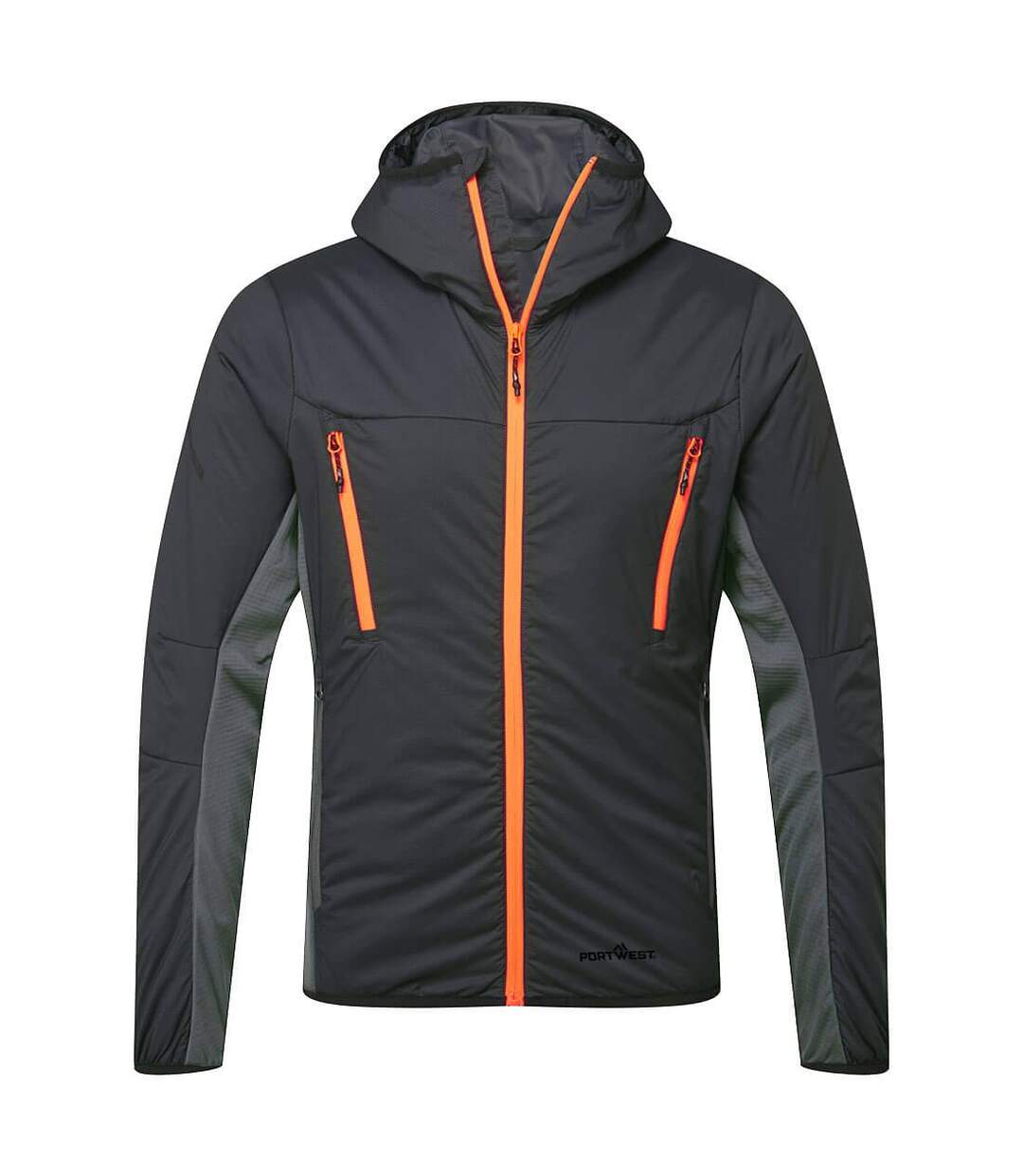 Mens ev4 insulated tall hybrid jacket metal grey Portwest-1