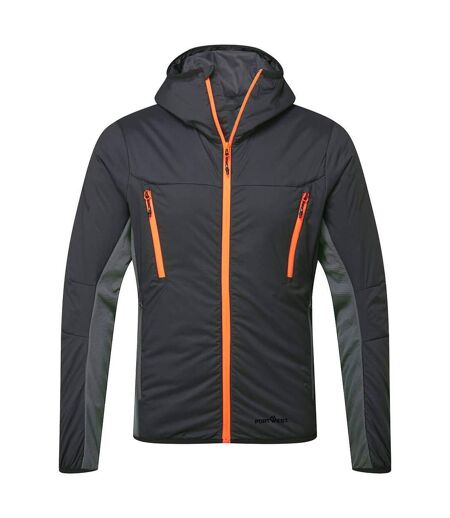 Mens ev4 insulated tall hybrid jacket metal grey Portwest