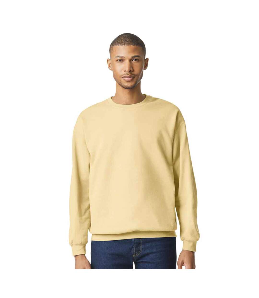 Sweat Softstyle Adulte Jaune Pâle Gildan-3