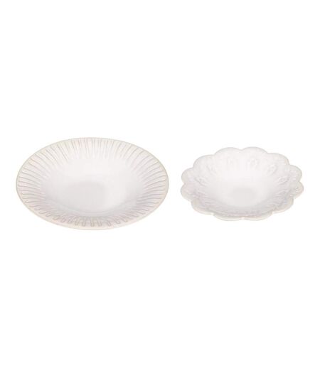 Lot de 2 Vide-Poches Design Carmen 15cm Blanc