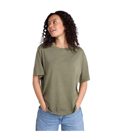 Womens/ladies grace oversized t-shirt khaki green Animal