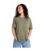 Womens/ladies grace oversized t-shirt khaki green Animal-1