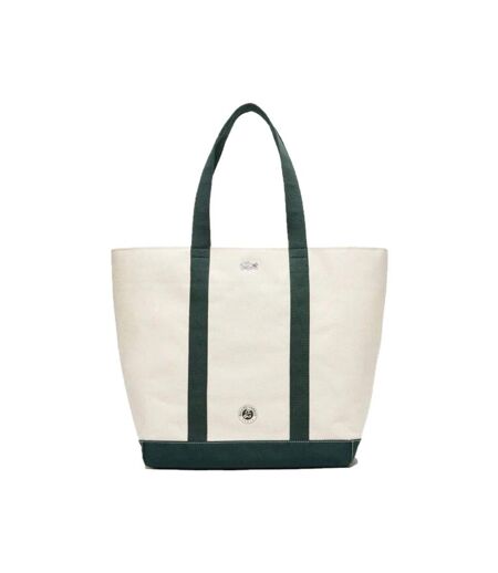 Roland Garros Canvas Tote Bag One Size Natural Print Lacoste