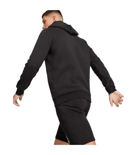 Sweat À Capuche Style Petit Logo Ess+ Col Homme Noir Puma