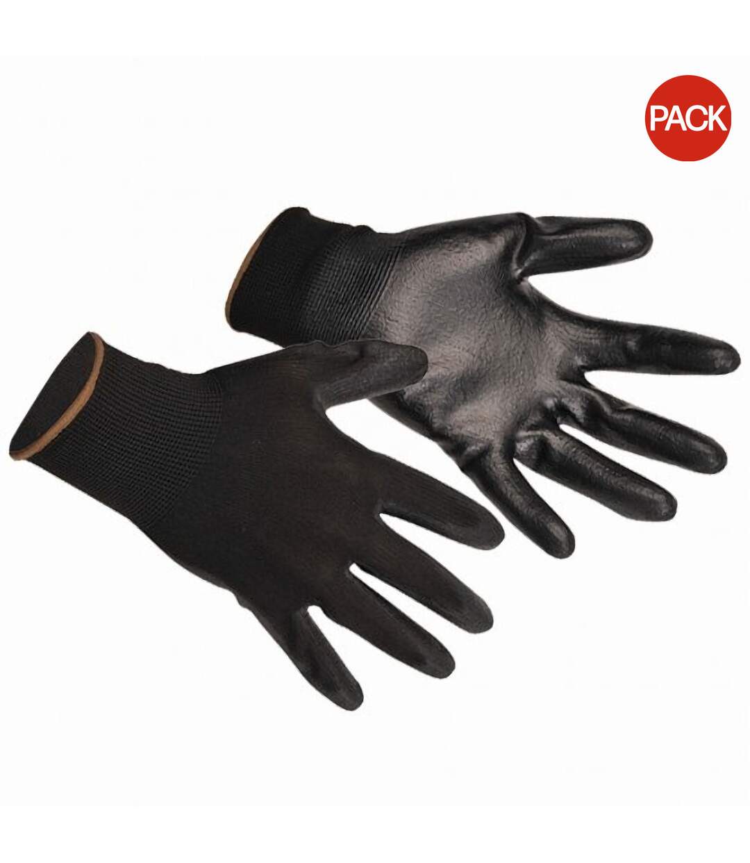 Lot de 2  A120 gants de travail adulte unisexe xl noir Portwest-1