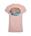 Womens/ladies seashore graphic slub t-shirt dusty rose Weird Fish-2