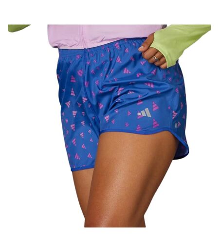 Short bleu/rose femme adidas run it